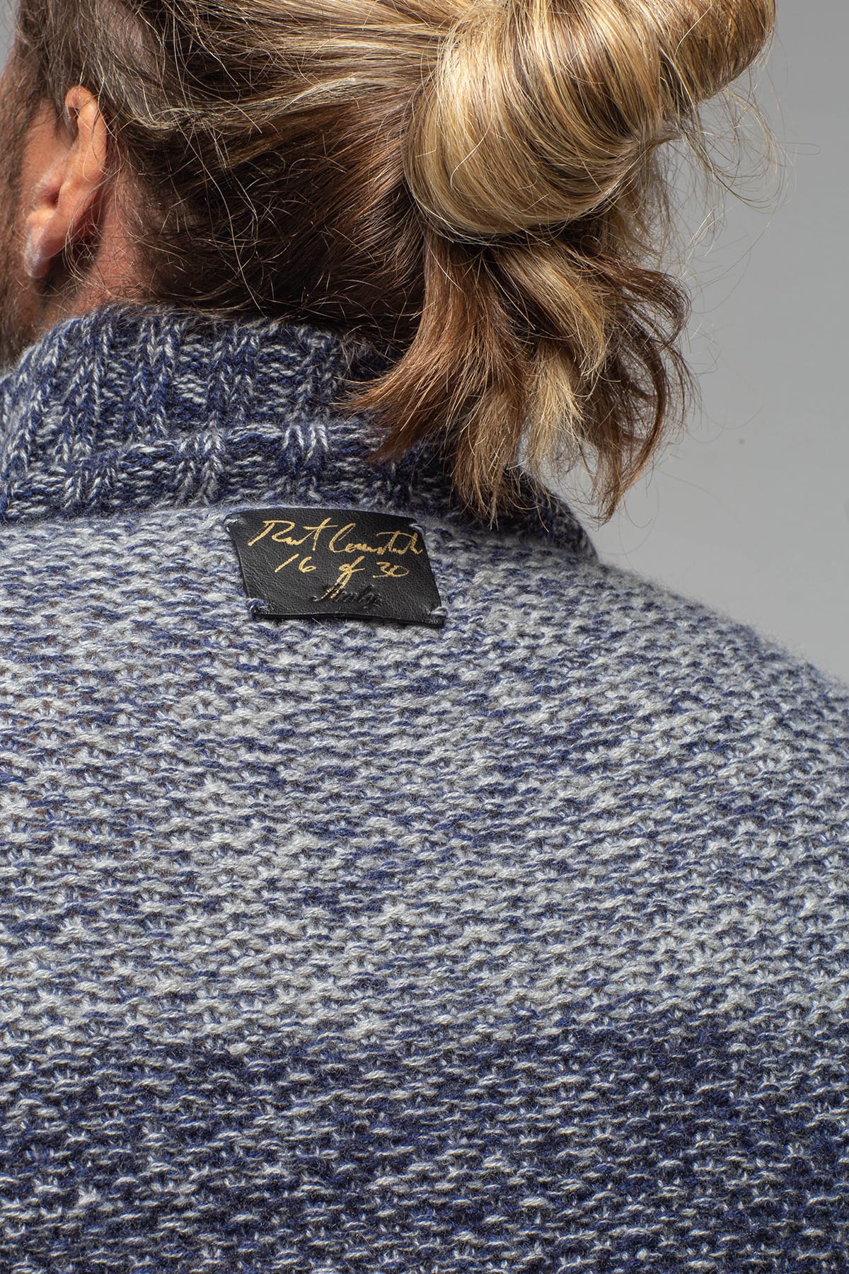 Robert Comstock Capton Cashmere Sweater In Multi Blue Mens - Sweaters