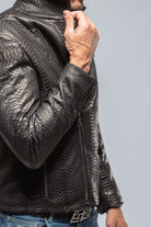 Python Moto Jacket In Black - AXEL'S
