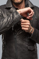 Python Moto Jacket in Black - AXEL'S