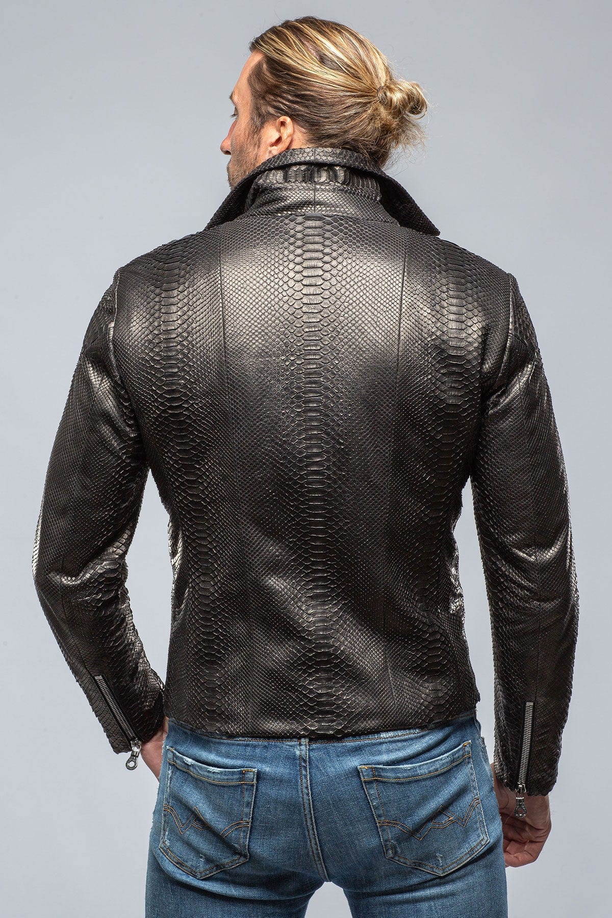 Python Moto Jacket In Black - AXEL'S