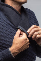 Timbers Cashmere Shearling Sweater In Navy - AXEL'S