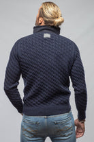 Timbers Cashmere Shearling Sweater In Navy - AXEL'S