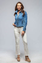 Jenna Short Suede & Denim Jacket - AXEL'S
