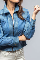 Jenna Short Suede & Denim Jacket - AXEL'S
