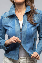 Jenna Short Suede & Denim Jacket - AXEL'S