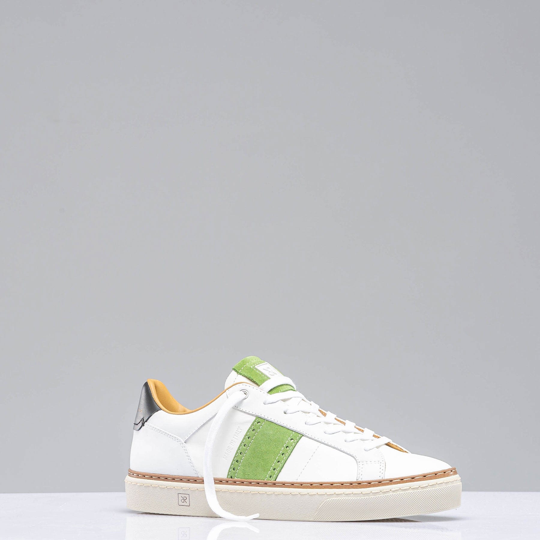 The Mustang Stripe Shoe In White/ Green - AXEL'S