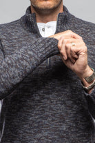 1/4 Zip Cashmere Alpaca Sweater In Black - AXEL'S