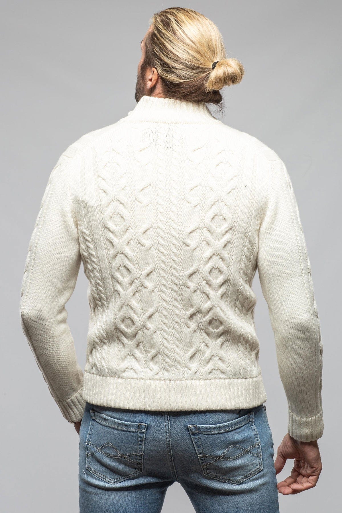 Settefili Cashmere Smythe Cashmere Cardigan In Cream Mens - Sweaters