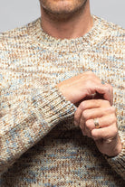 Melange Colorful Wool Crew In Dune - AXEL'S
