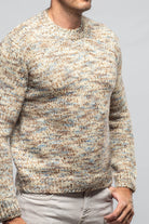 Melange Colorful Wool Crew In Dune - AXEL'S