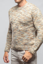 Melange Colorful Wool Crew In Dune - AXEL'S