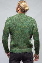 Melange Colorful Wool Crew In Green - AXEL'S