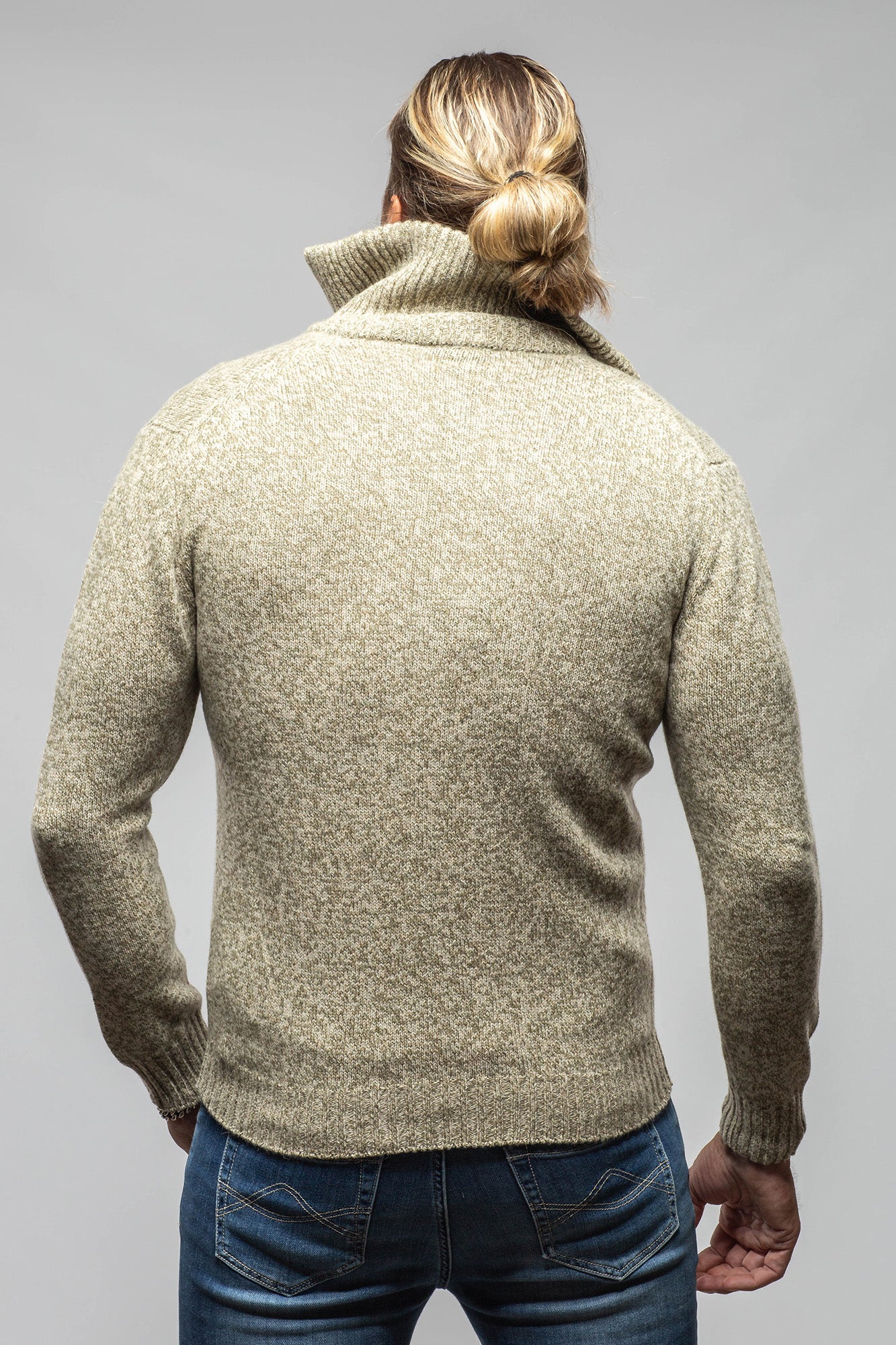 Settefili Cashmere Torvald Full Zip Sweater In Green Mens - Sweaters