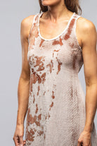 Cora Dress With Painted Detail In Clay - AXEL'S