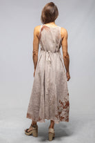 Cora Dress With Painted Detail In Clay - AXEL'S