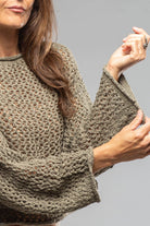 Kate Crochet Knit Sweater In Sage - AXEL'S