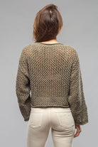 Kate Crochet Knit Sweater In Sage - AXEL'S