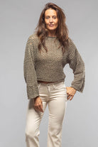 Kate Crochet Knit Sweater In Sage - AXEL'S