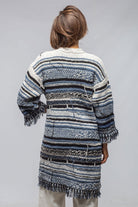 Masi Long Knit Cardigan In Denim - AXEL'S
