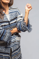 Masi Long Knit Cardigan In Denim - AXEL'S