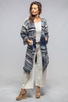 Masi Long Knit Cardigan In Denim - AXEL'S