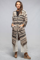 Masi Long Knit Cardigan In Desert Brown - AXEL'S
