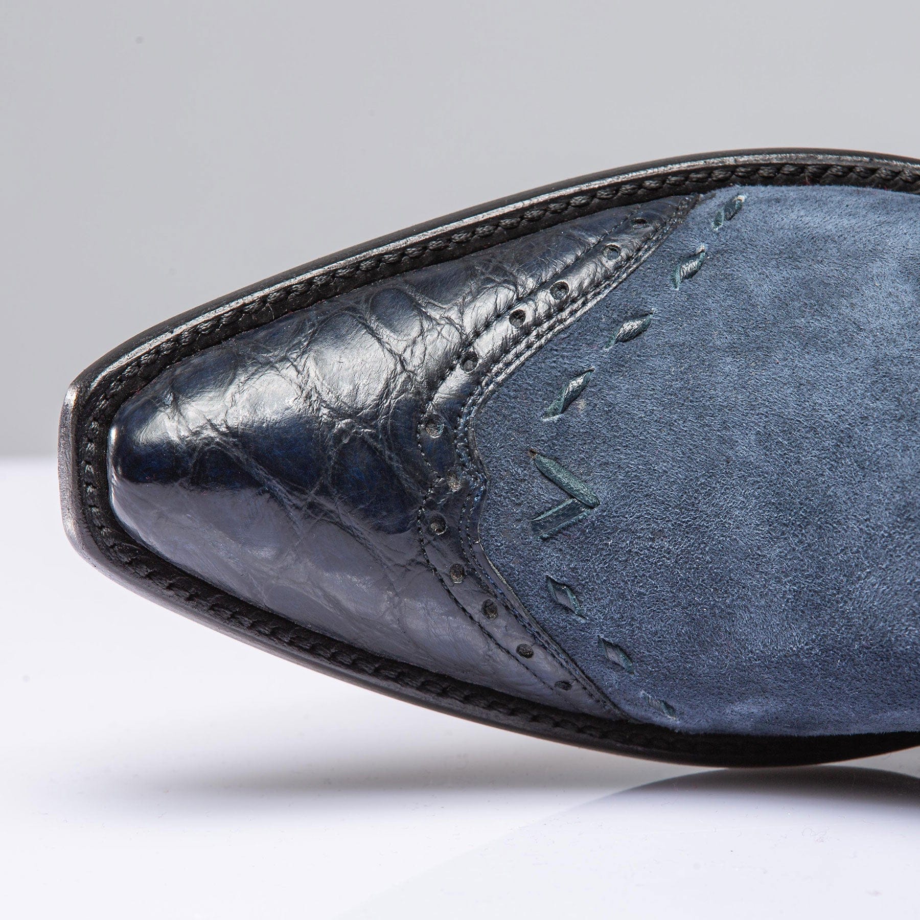 Stallion Boots Jenna Zorro In Navy Break Suede Ladies - Cowboy Boots