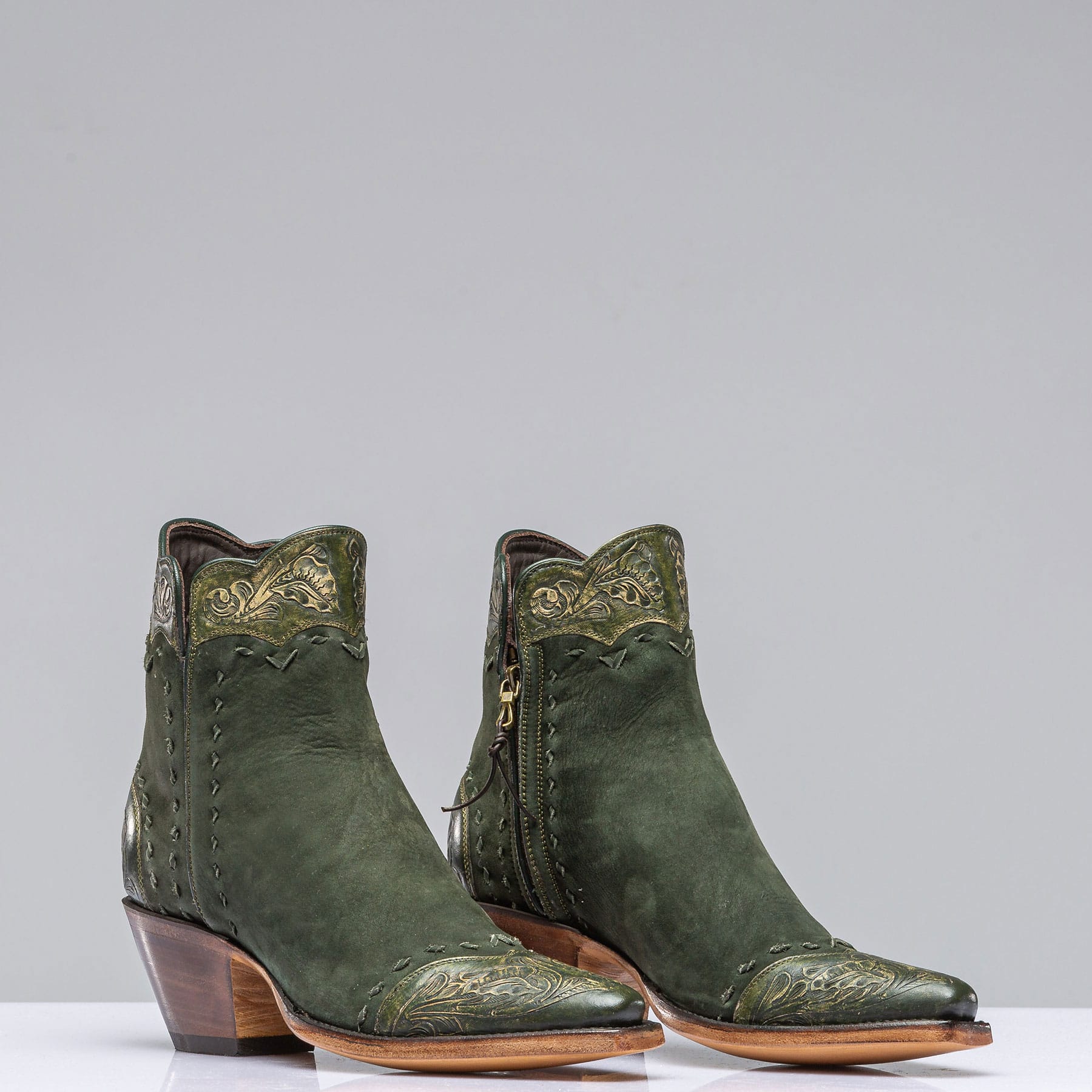 Morina Zorro In Forest Suede & Leather - AXEL'S