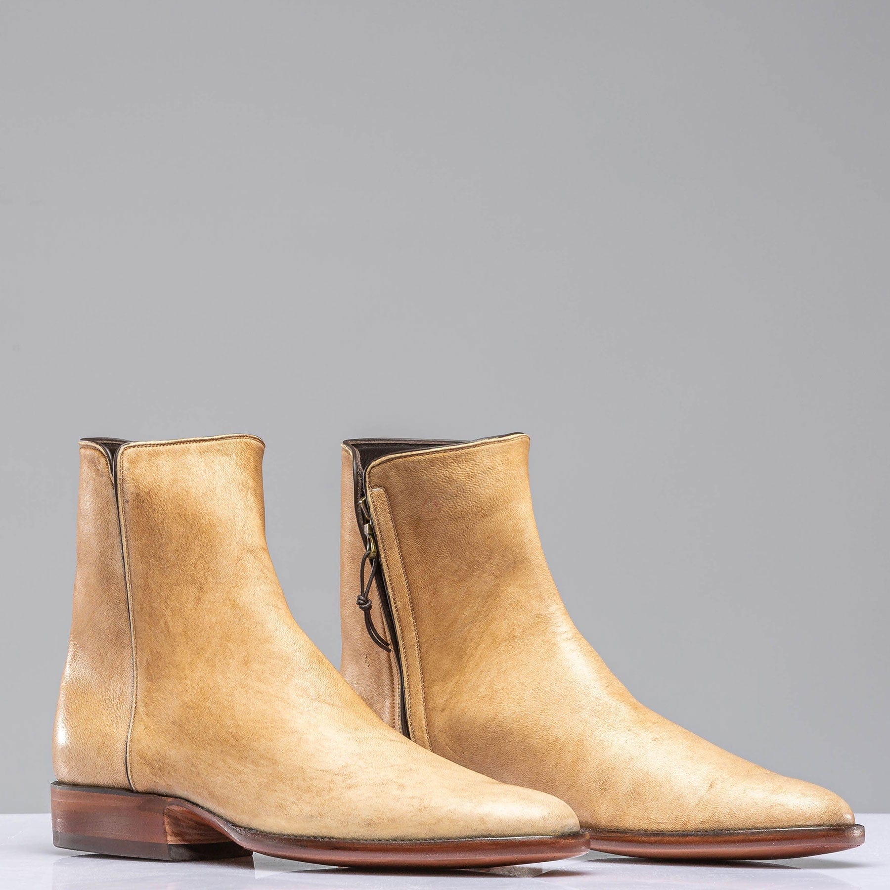 Rockwell Vintage Tan Saddle Round Toe Zorro - AXEL'S