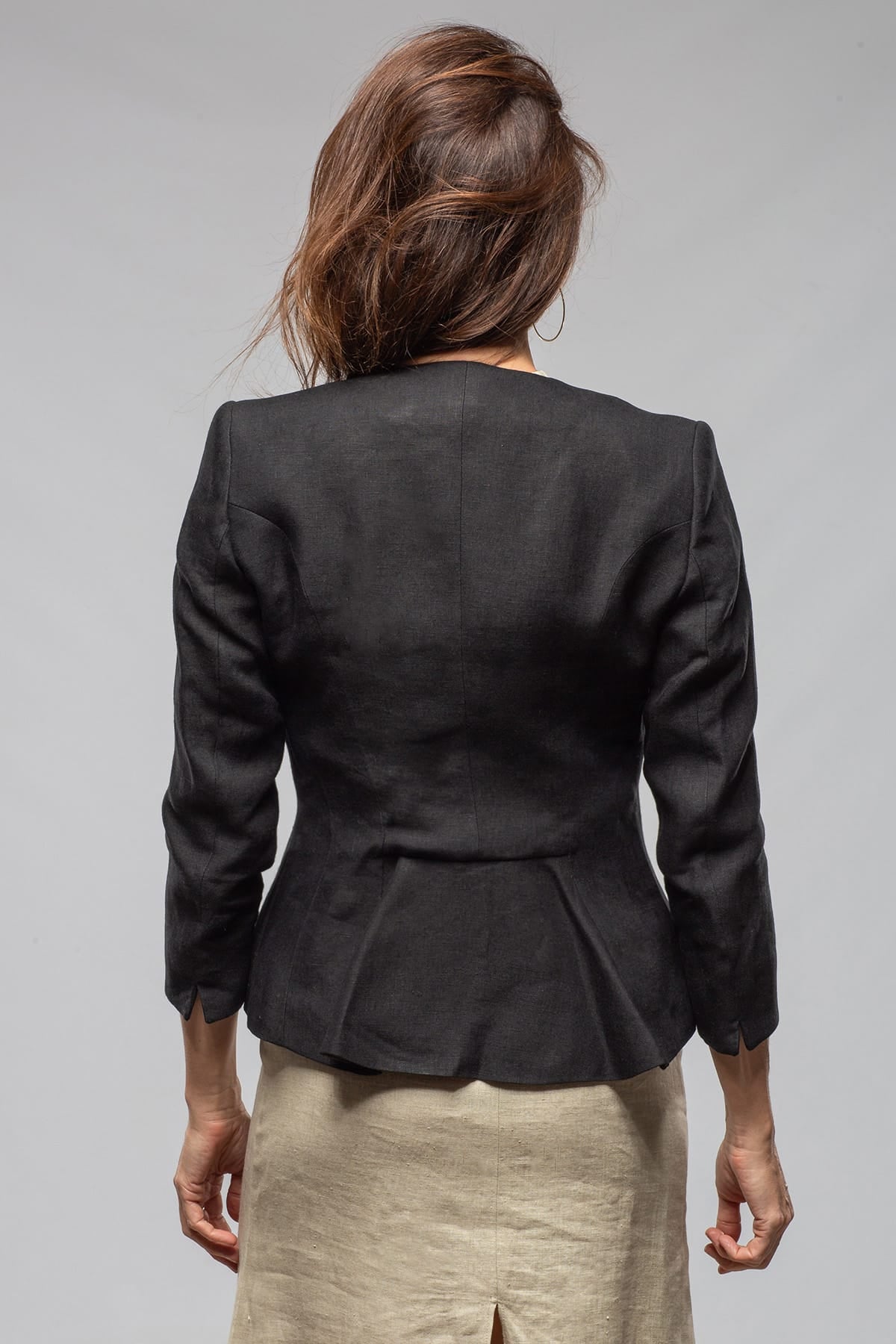 T.ba Annalisa Linen Jacket In Black | Ladies - Tailored