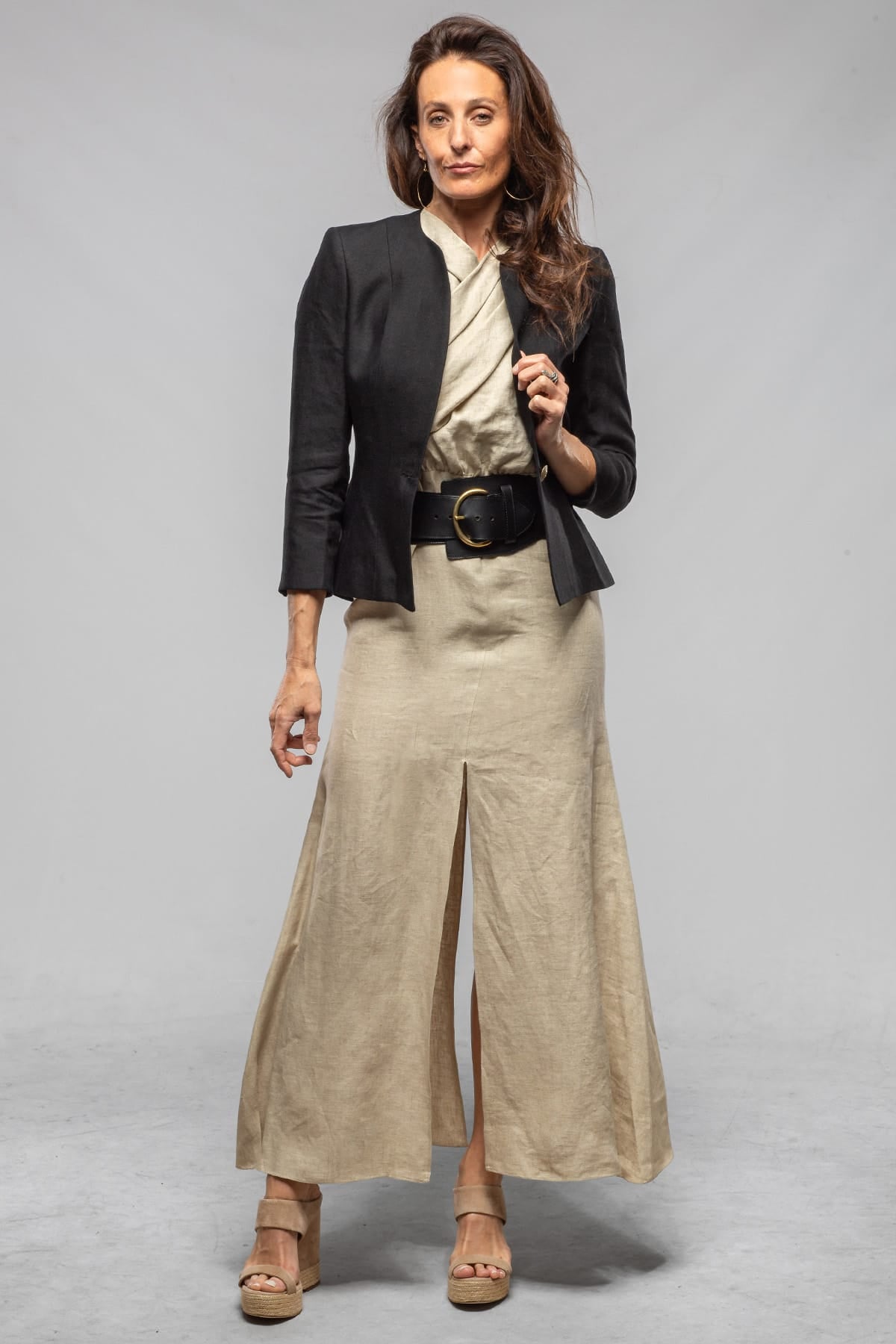 T.ba Annalisa Linen Jacket In Black | Ladies - Tailored