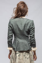 Annalisa Linen Jacket In Dark Teal - AXEL'S