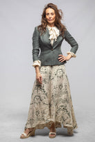 Annalisa Linen Jacket In Dark Teal - AXEL'S