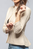 Annalisa Linen Jacket In Beige - AXEL'S