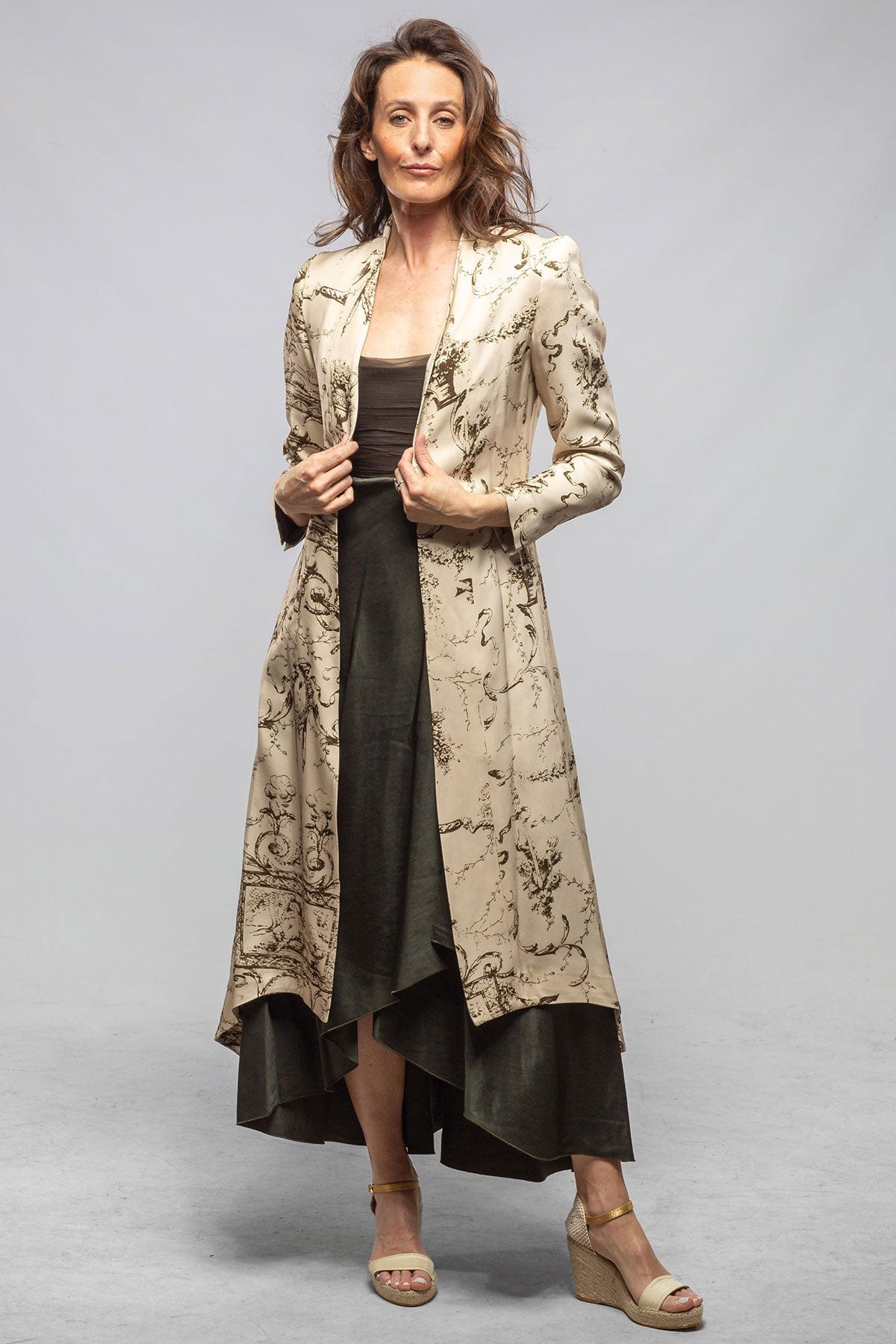 Calisa Dress With Ruched Chiffon Top In Hunter Green - AXEL'S