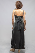 Calisa Dress With Ruched Chiffon Top In Teal - AXEL'S