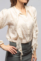 Caterina Linen Blouse In Cream - AXEL'S