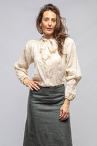 Caterina Linen Blouse In Cream - AXEL'S