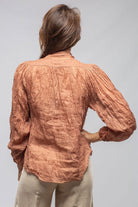Caterina Linen Blouse In Dusty Rose - AXEL'S
