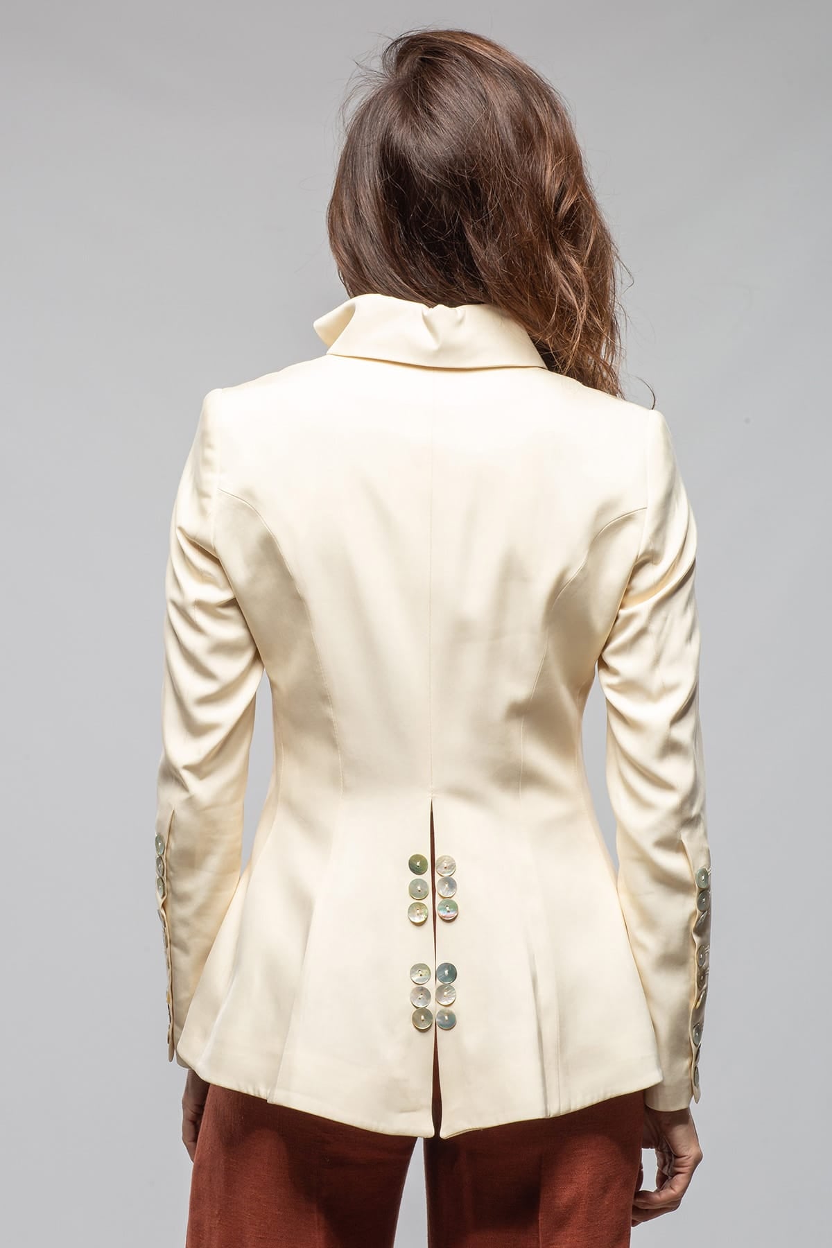 Cipriani Cupro Jacket In Ivory - AXEL'S