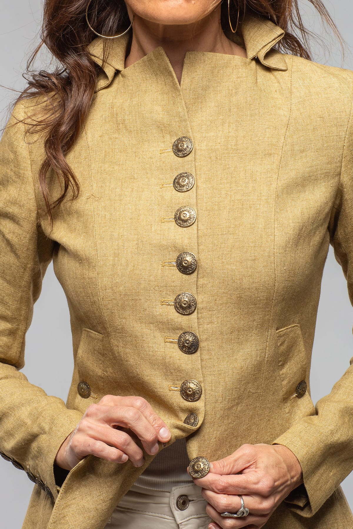 T.ba Cipriani Linen Jacket In Sand | Ladies - Tailored