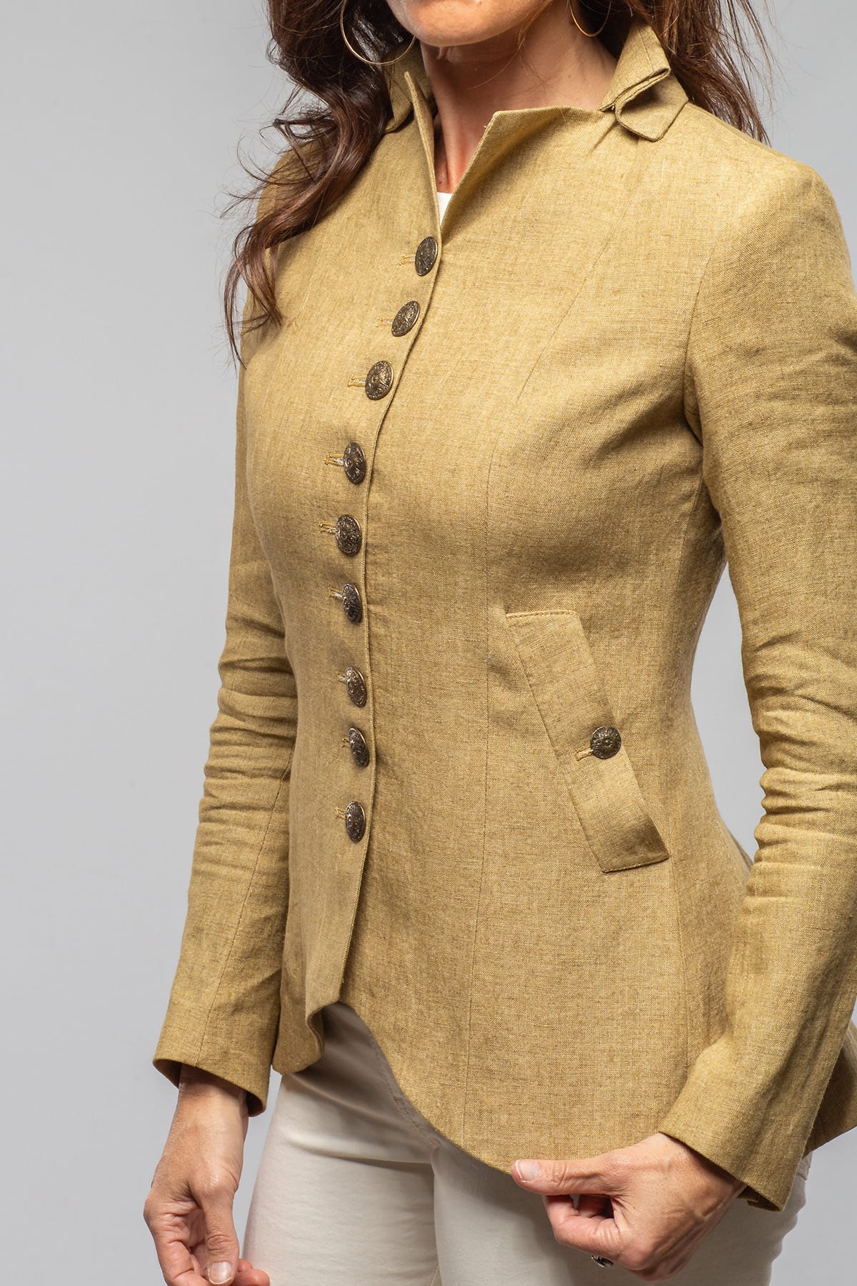 T.ba Cipriani Linen Jacket In Sand | Ladies - Tailored