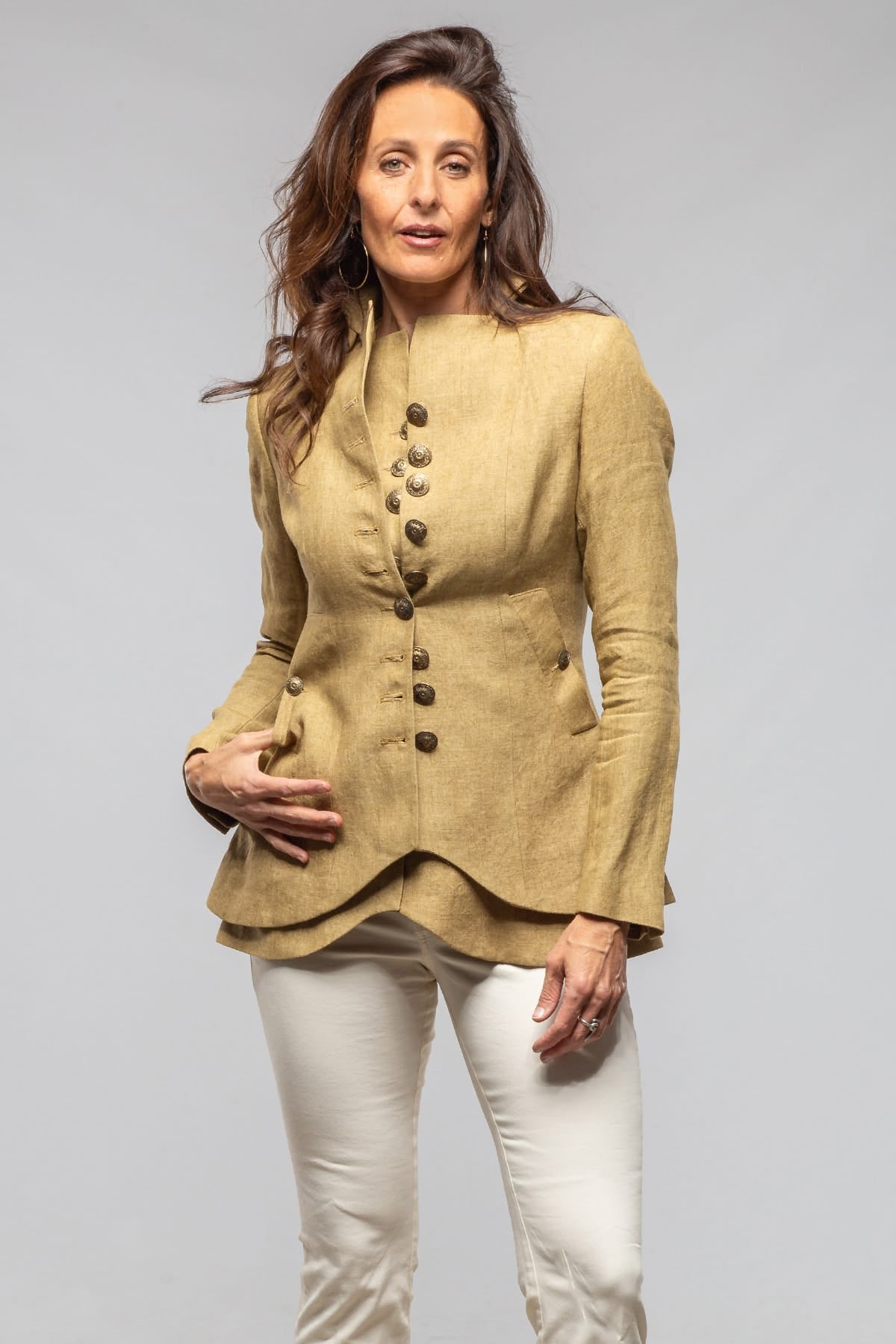 T.ba Cipriani Linen Jacket In Sand | Ladies - Tailored