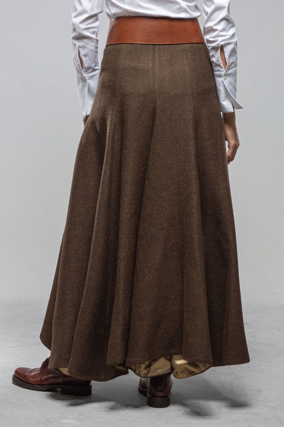 T.ba Fiona Tweed Skirt In Brown/Black Melange Ladies - Skirts