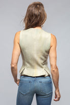 Georgina Linen Vest In Sage - AXEL'S