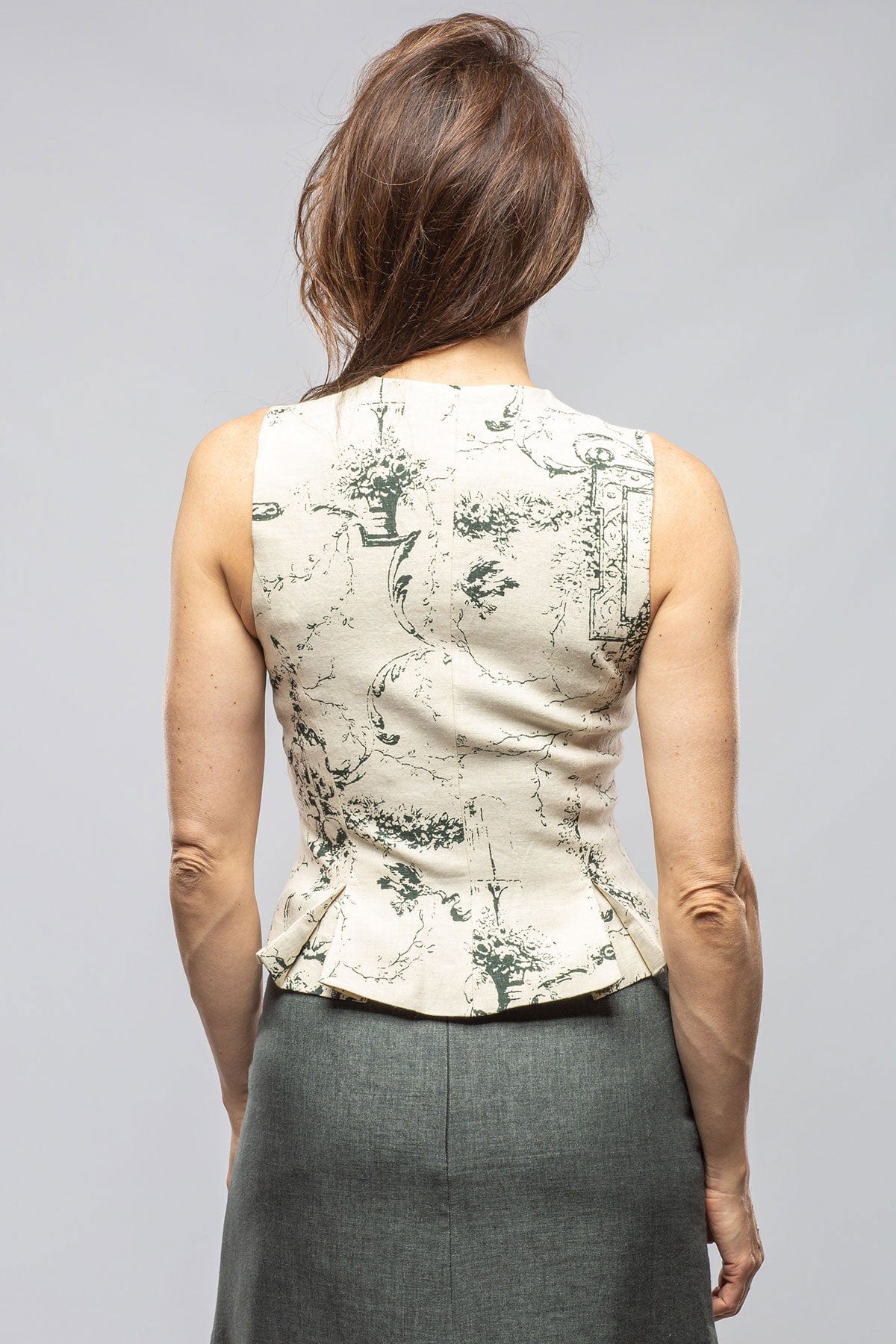 Georgina Vest In Toscana Print - AXEL'S