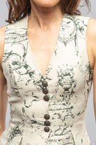 Georgina Vest In Toscana Print - AXEL'S