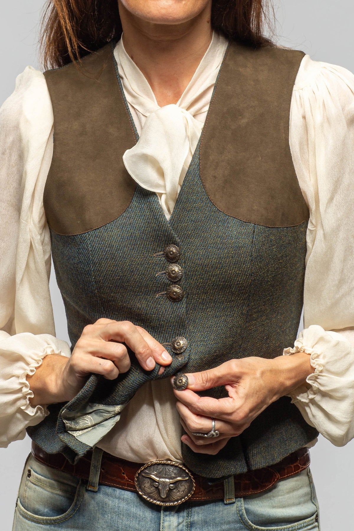 T.ba Gylda Tweed & Suede Vest Ladies - Tailored - Vests