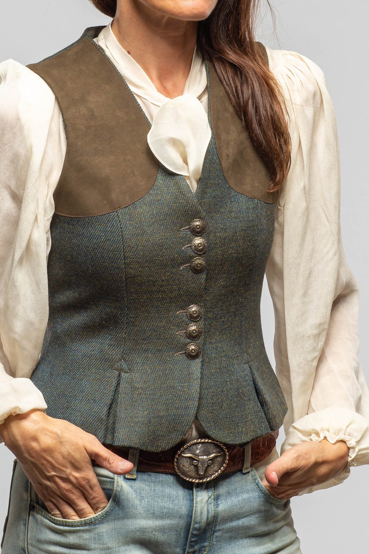 T.ba Gylda Tweed & Suede Vest Ladies - Tailored - Vests