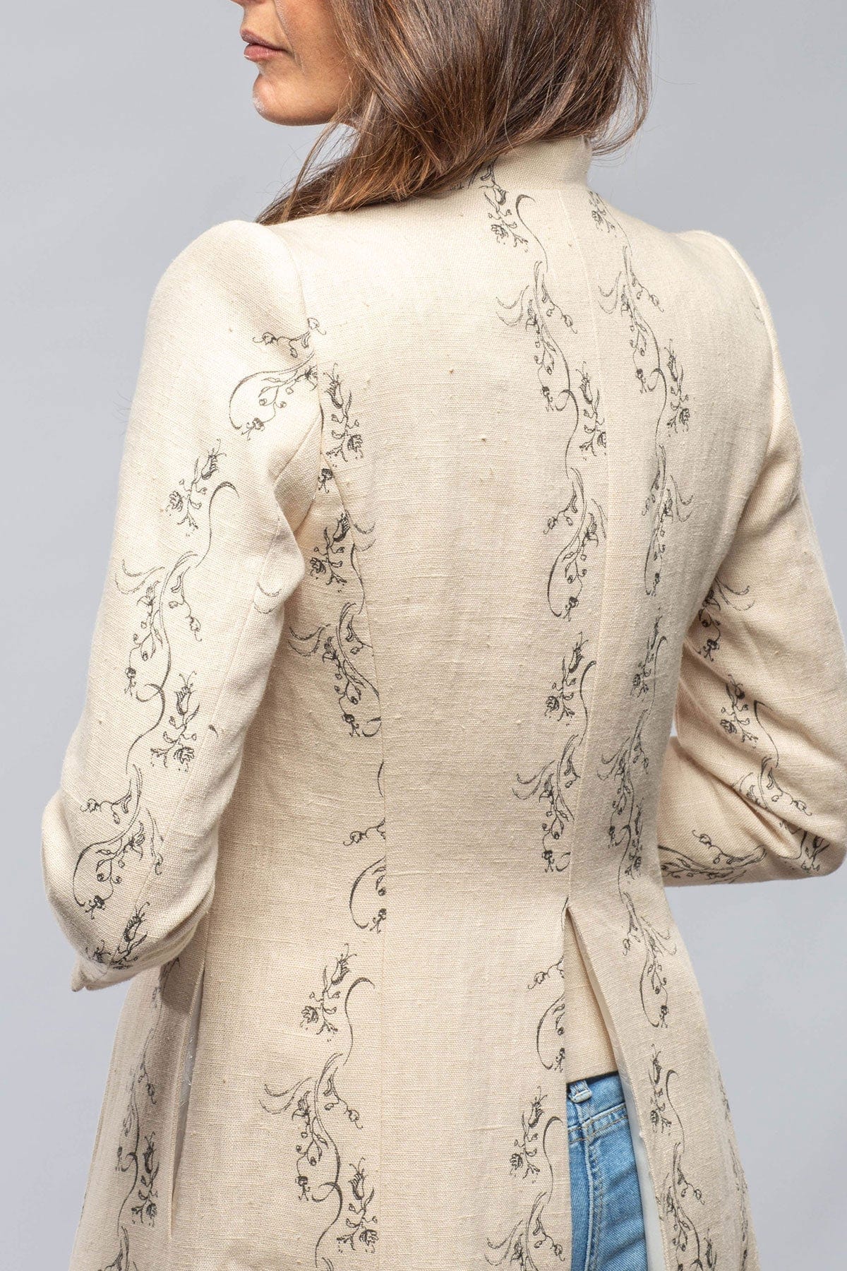 T.ba Marbella Flower Print Linen Coat Ladies - Tailored